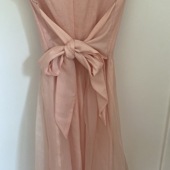 Couture linen and silk vintage gown - Picture 5 of 12